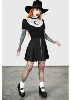 Killstar Wish Upon A Moon Top Black -KILLSTAR Sales Store killstar KSRA007089 wish upon a moon top blk 5 1024x1024