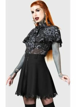 Killstar Lunar Soul Blouse Black -KILLSTAR Sales Store killstar KSRA007091 lunar soul blouse blk 2 1024x1024