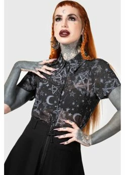 Killstar Lunar Soul Blouse Black -KILLSTAR Sales Store killstar KSRA007091 lunar soul blouse blk 3 1024x1024