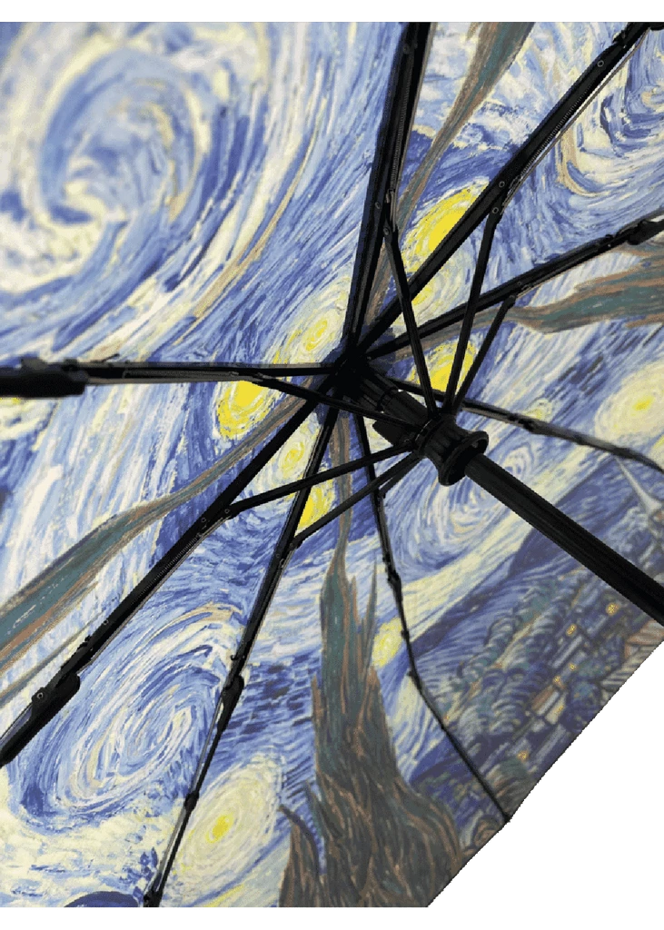 Loving Rain Van Gogh Starry Night Compact Umbrella 7 Loving Rain Van Gogh Starry Night Compact Umbrella - Image 5