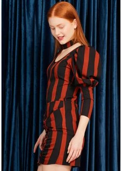 Minueto Finley Stripe 70's Top Brown -KILLSTAR Sales Store minueto 21229 finley top brown 0 1024x1024