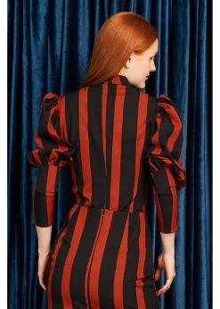 Minueto Finley Stripe 70's Top Brown -KILLSTAR Sales Store minueto 21229 finley top brown 1 1024x1024