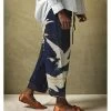 One Hundred Stars Stork Crepe Trousers Navy