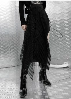 Punk Rave Bionic Mesh Skirt Black
