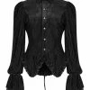 Punk Rave The Manor Velvet Blouse Black -KILLSTAR Sales Store punk rave WY1041CCF the manor blouse blk 0 1024x1024