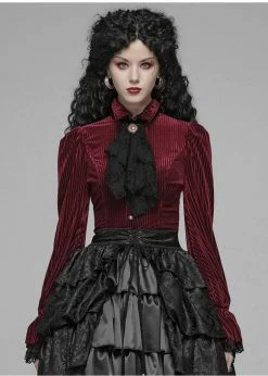 Punk Rave The Manor Velvet Blouse Red -KILLSTAR Sales Store punk rave WY1041CCF the manor blouse red 9 3b45d7f2 51be 4b59 8d1a b78f0db11ede 1024x1024