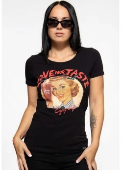 Queen Kerosin Blood Girly T-Shirt Black -KILLSTAR Sales Store queen kerosin QKI11004 blood tshirt blk 4 1024x1024