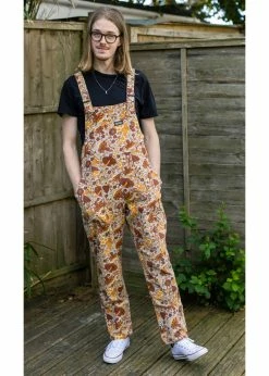 Run & Fly Magic Mushroom 70's Dungarees Grey