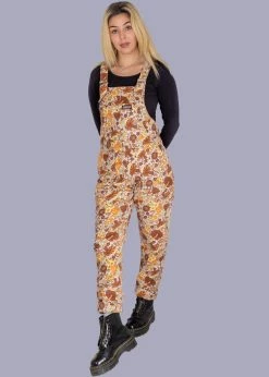 Run & Fly Magic Mushroom 70's Dungarees Grey -KILLSTAR Sales Store run and fly JM2081 magic mushroom dungarees grey 3 1024x1024