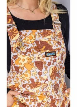 Run & Fly Magic Mushroom 70's Dungarees Grey -KILLSTAR Sales Store run and fly JM2081 magic mushroom dungarees grey 5 1024x1024