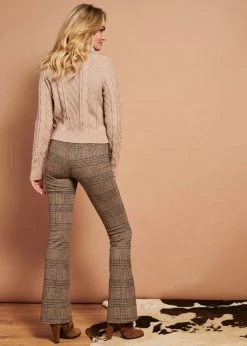 Smashed Lemon Model My Houndstooth 60's Trosuers Beige -KILLSTAR Sales Store smashed lemon 21659 715 model houndstooth trousers 2 1024x1024