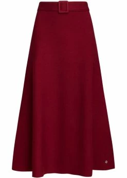 Smashed Lemon Fine Dining 70's A-Line Skirt Wine