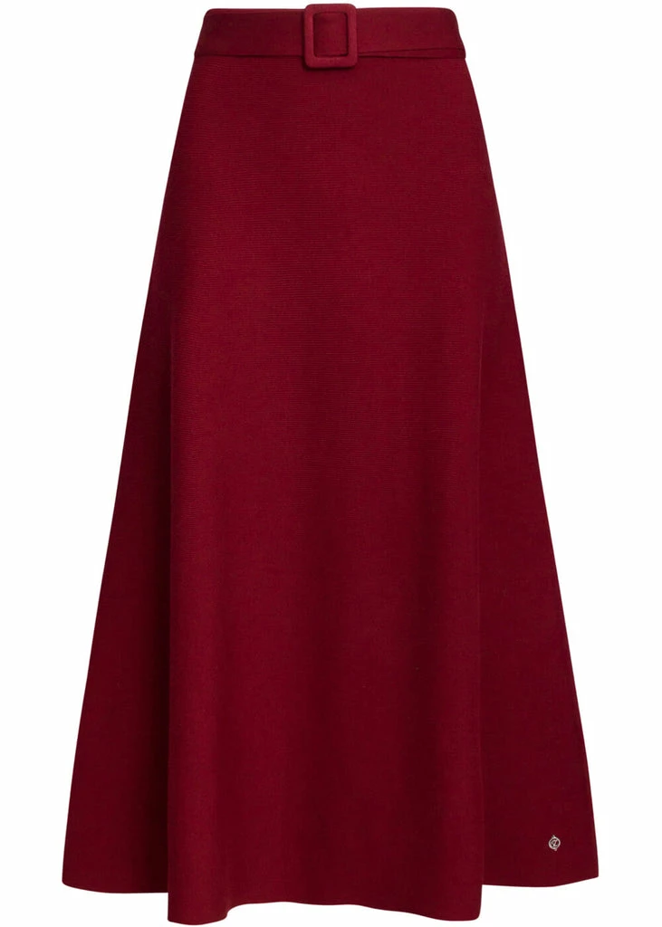 Smashed Lemon Fine Dining 70's A-Line Skirt Wine 3 Smashed Lemon Fine Dining 70's A-Line Skirt Wine