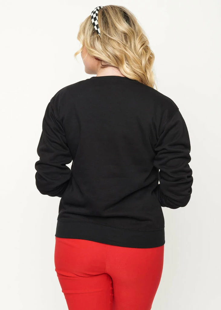 Unique Vintage X Peanuts Vintage Kissing Booth 60's Sweater Black - Image 3